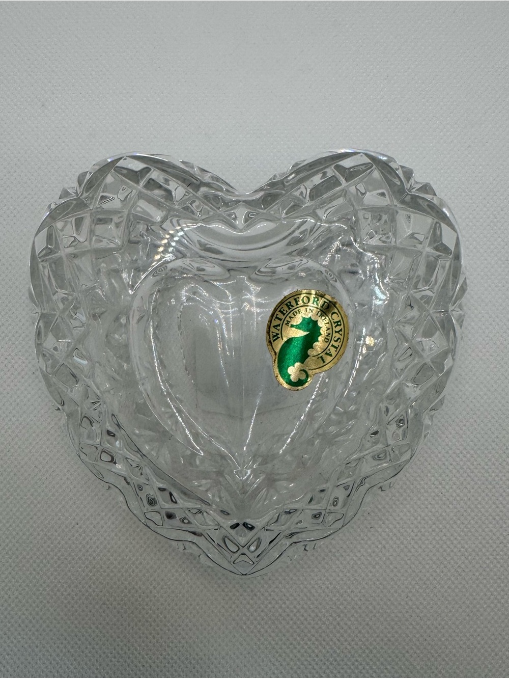 Waterford Crystal Clear Heart-Shaped Ring Box